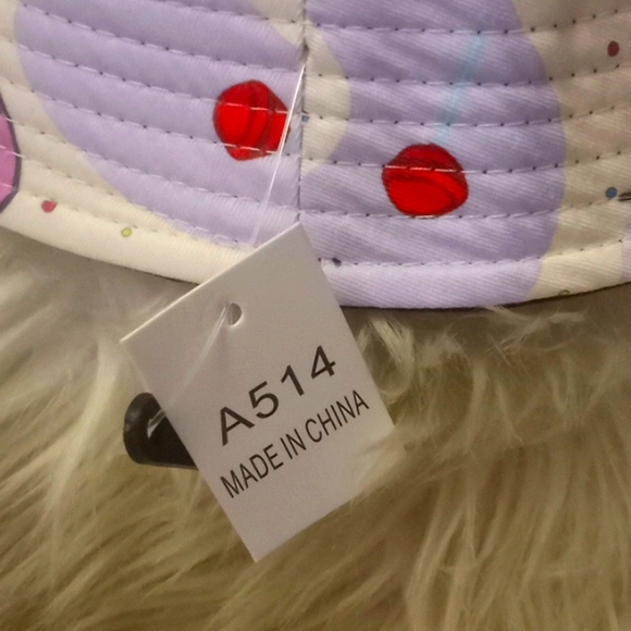 Donuts & Macaroons Multicolored Reversible Cotton Bucket Hat - Picture 6 of 11